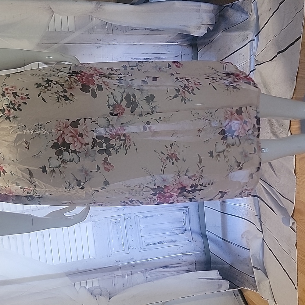Beautiful pink / white flower dress - Picture 5 of 6